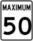 50 km/h speed sign