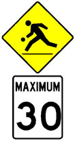 Playground Zone sign