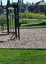 Playground with houses in background