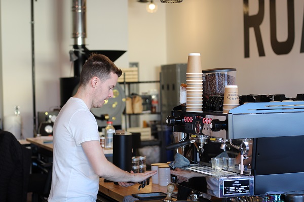 Coffee being made at Roasti
