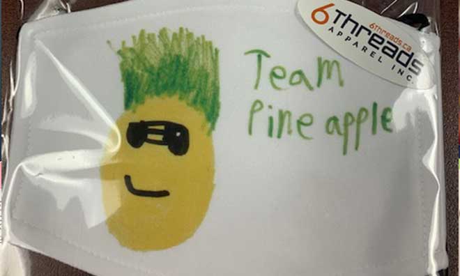 Pineapple mask by Payton