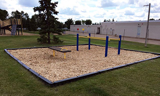 Outdoor fitness equipment at Glen Allan Elementary School