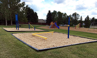 Outdoor fitness equipment at Glen Allan Elementary School