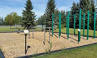 Outdoor fitness equipment at Josephburg