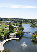 Aerial view of Broadmoor Lake 