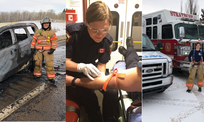 Ione is a full-time Firefighter/Paramedic Ione is a full-time Firefighter/Paramedic with Strathcona County
