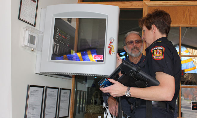 Fire prevention inspection in a residents home