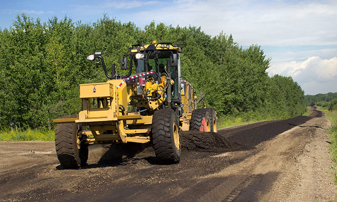 Sustainable Rural Roads Master Plan Strathcona County - grader on rural road