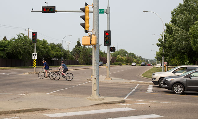 Construction begins on new intersection features