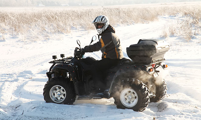 Image of off-road vehicle in the winter