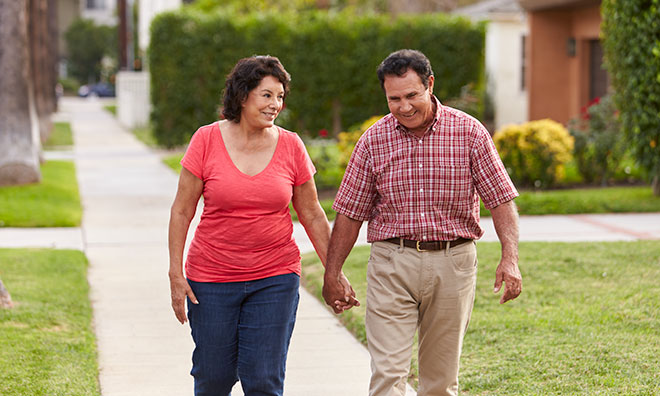 Image of seniors walking around their neighbourhood