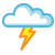 Weather conditions are thunderstorms